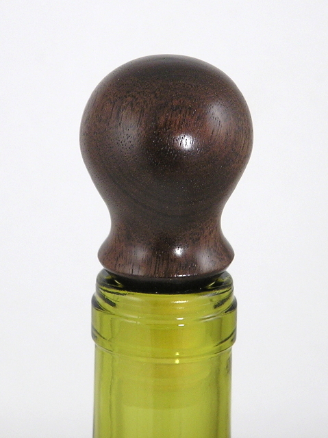 Black Walnut Bottle Stopper, Silicone - TT057